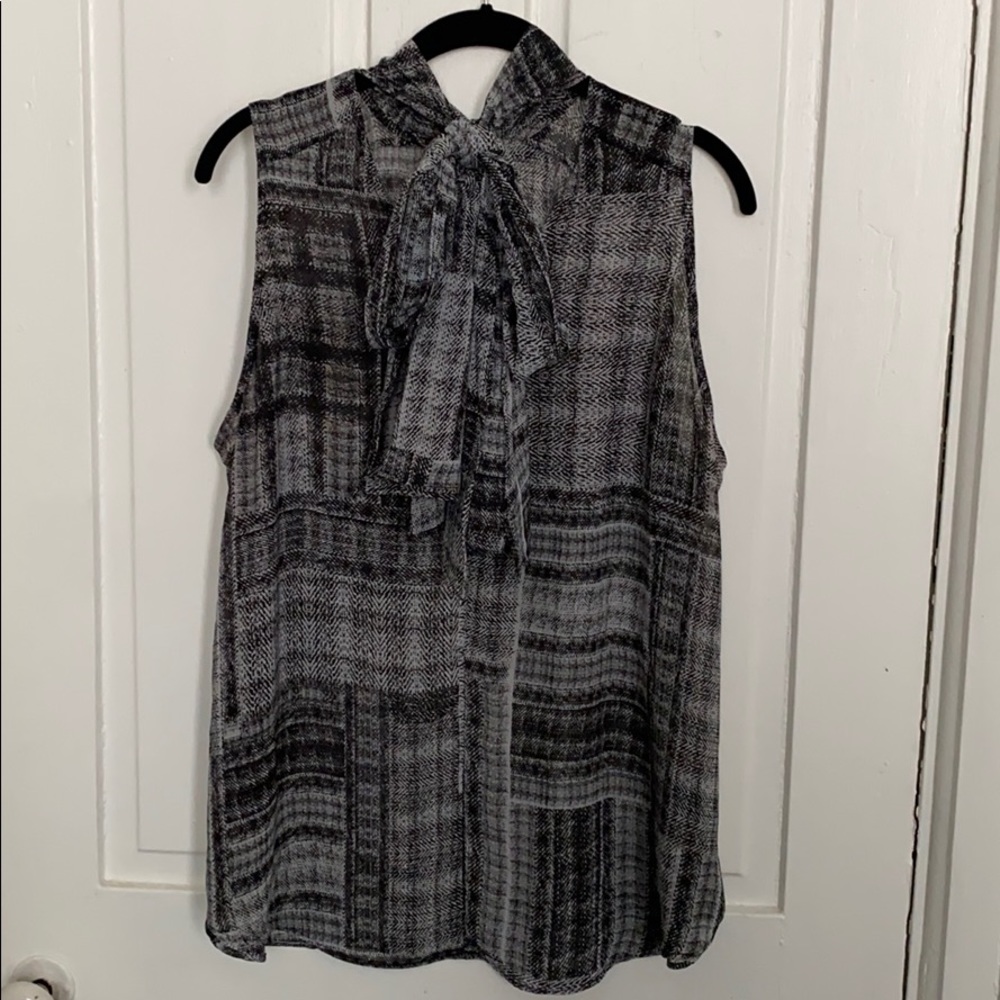 Tie neck blouse